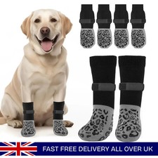 4-Pack Anti-Slip Dog Socks