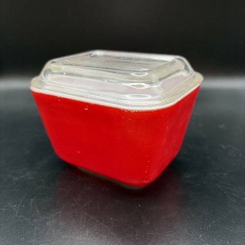 Vintage red refrigerator glass - vintage,