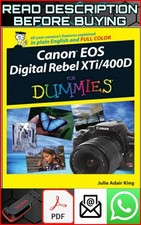 Canon EOS Digital Rebel XTi/400D For Dummies by Julie Adair King (Paperback,...