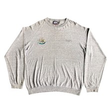 Vintage 90s Newcastle United ASICS Jumper Men's L-XL Marl Grey Lightweight Knit