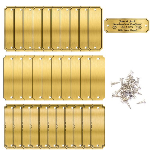 30pcs solid brass blank name - 30pcs,