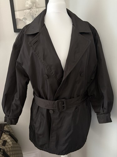Prada nylon belted jacket - belted,