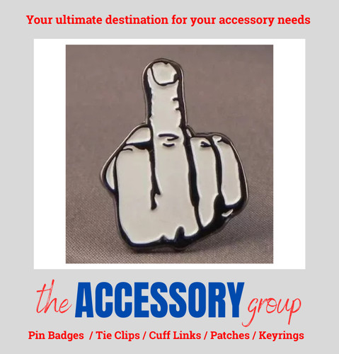 New middle finger enamel lapel - enamel,