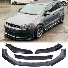 Matte Black Front Bumper Lip Spoiler Splitter Body Kit For VW Polo GTI Scirocco