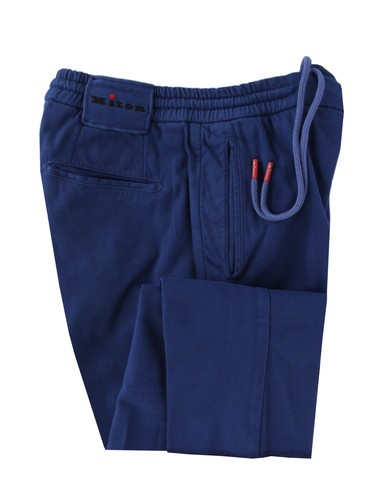 Kiton blue solid - blue, cotton