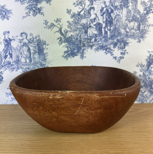Vintage wooden fruit bowl - vintage,