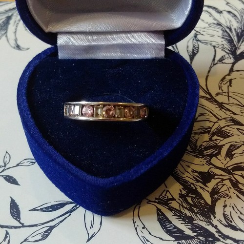 Vintage silver diamonique ring - vintage,