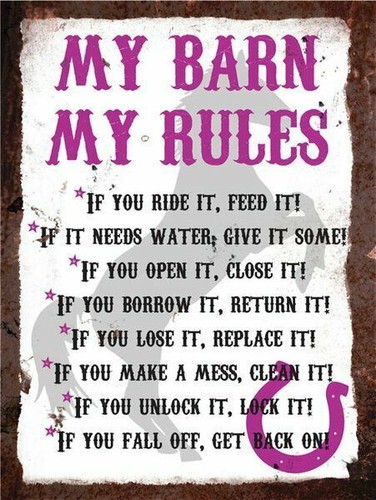 Barn rules vintage - my,