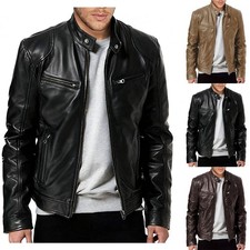 Men PU Leather Jacket Fashion