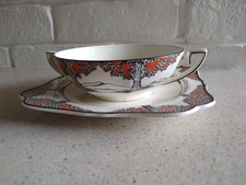 Crown Ducal Orange Tree  Octagonal Soup Dish and Plate.