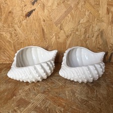 2 x Vintage Ceramic Conch