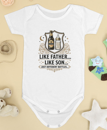 Funny baby grow like father - baby,
