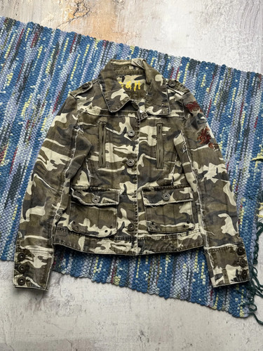 Vintage camo military - military, jacket