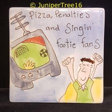 Whittard 10cm Coaster Pizza, Penalties & Singing Footie Fans
