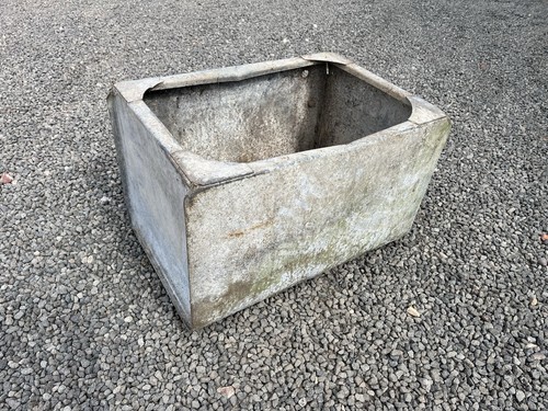 Vintage galvanised water tank - galvanised,