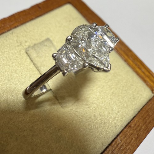 Pear cut lab created diamond - cut,