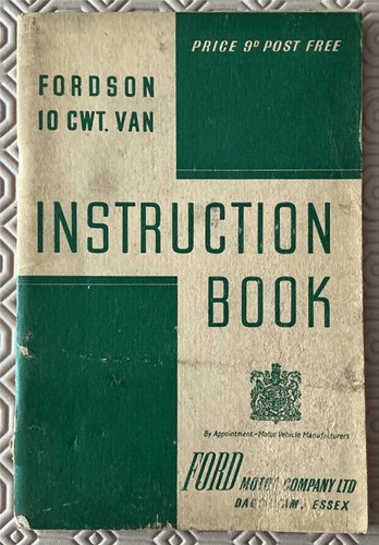 Fordson cwt van instruction - 10,