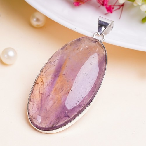 Ametrine long oval gemstone - long,