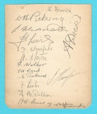 SHEFFIELD WEDNESDAY FC 1939-1940 ORIGINAL AUTOGRAPHED BOOK PAGE 15 X SIGNATURES
