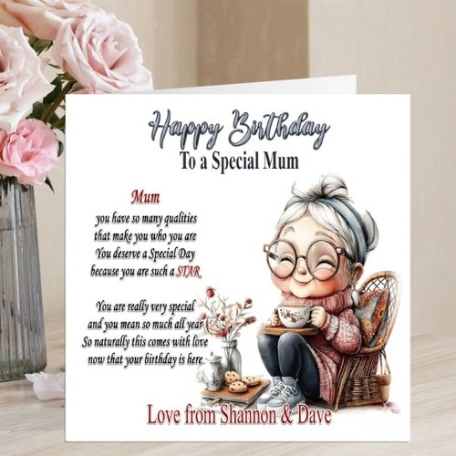 Personalised birthday card - personalised,