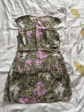 Pink + Gold Patterned Dress
