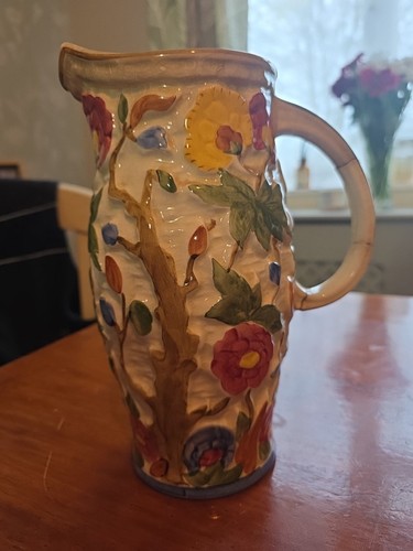 Large hand painted - painted, indian
