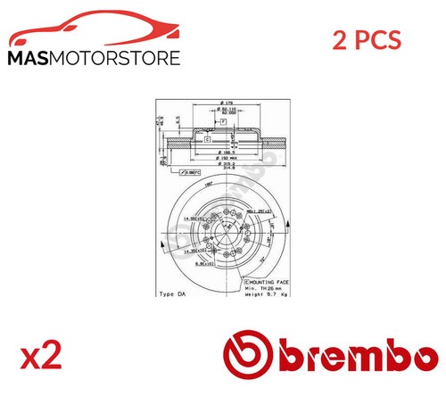 Brake discs set pair front - discs,
