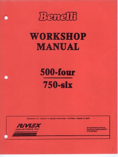 1978 benelli workshop manual - workshop,