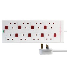 Pro Elec 8 Way Surge Protected