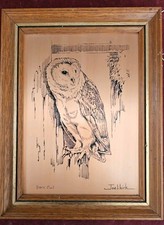 Vintage Framed Copper Etching