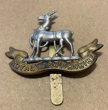 100% Genuine WW1 Royal Warwickshire Regiment Bimetal Cap Badge BIN £8.99