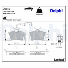 LP1556 BRAKE PAD SET, DISC