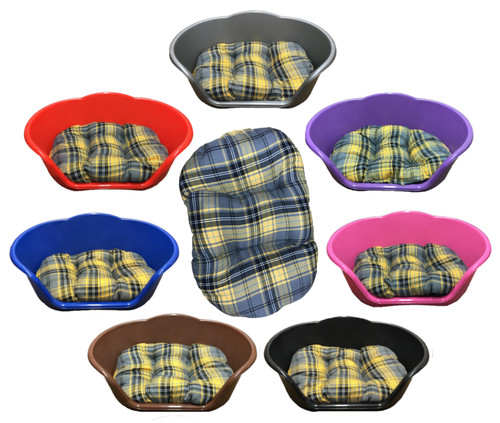 Plastic coloured dog pet bed - coloured,