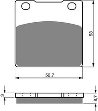 Brake Disc Pads Rear R/H