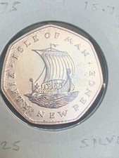 ISLE OF MAN SILVER 50 PENCE