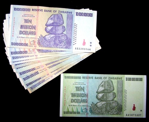 Zimbabwe banknotes x 10 - 11,