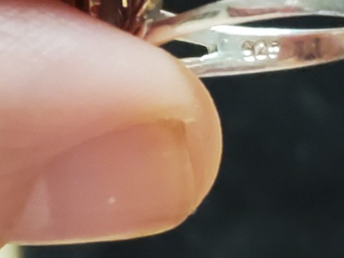 Silver garnet ring - garnet,