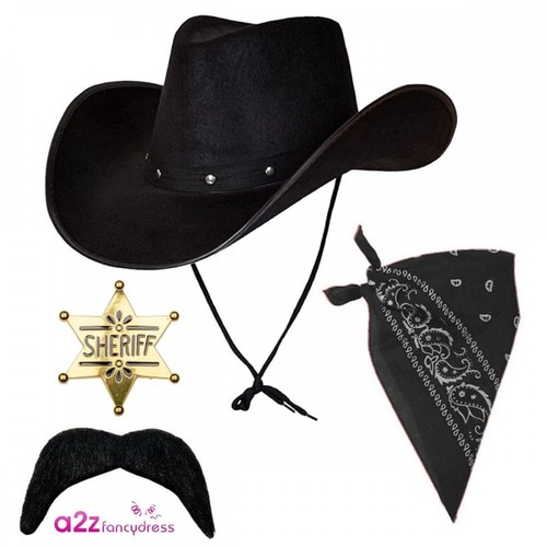 Mens texan cowboy black - mens,