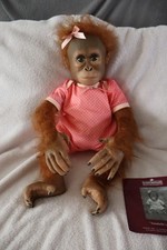 ASHTON DRAKE GALLERIES REBORN 'ANNABELLE'S HUGS' MONKEY WITH CERT. NO BOX