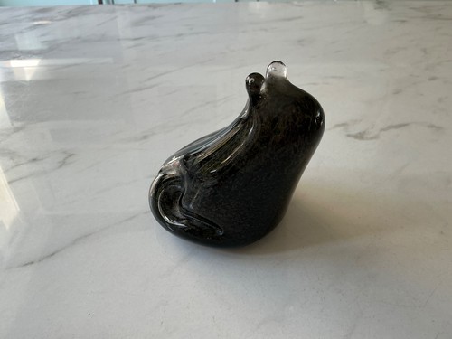 Vintage large glass - -, frog