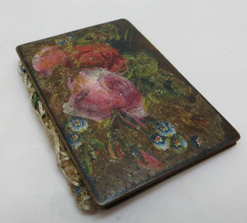 Painted wooden needle case - wooden,