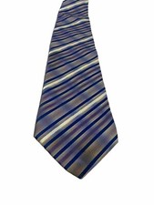Alain Figaret Blue And Purple Silk Tie Necktie