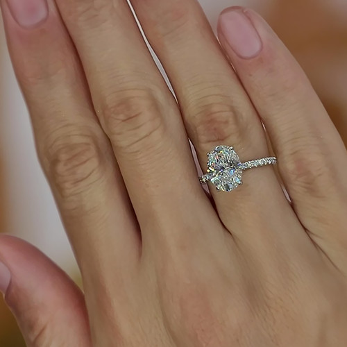 Diamond ring 14k - white, gold