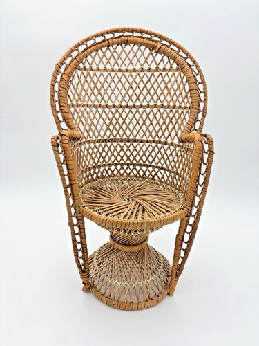 Wicker doll chair peacock - wicker,