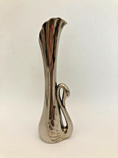 Fluted Silver Tone Swan Shaped