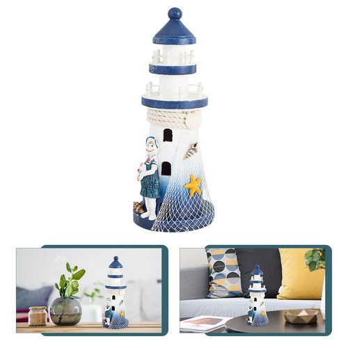 Wooden lighthouse craft decor - wooden,
