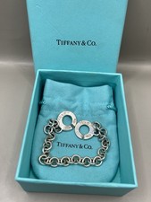 Tiffany & Co. 1837 Silver Interlocking Circle Clasp Bracelet, Fully Hallmarks