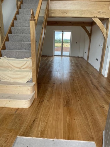 Engineered oak flooring wide