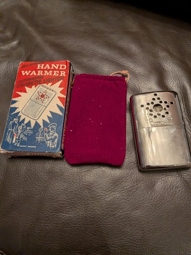 Vintage metal hand - warmer, in