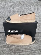 Ladies Dune London Camel Leather Summer Holiday Espadrilles